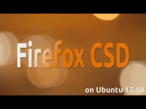 Firefox CSD on Ubuntu 17.10