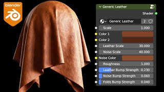 Procedural Generic Leather Material (Blender Tutorial)