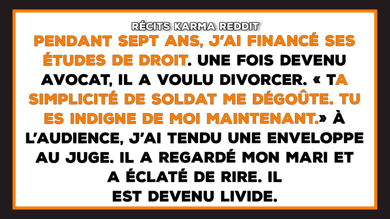 Un simple bruit de papier dans une salle d'audience, et tout a basculé. J'ai remis l'enveloppe au juge, et trente secondes plus tard, elle a éclaté de rire face à Antoine, mon ex-mari, l'homme qui...