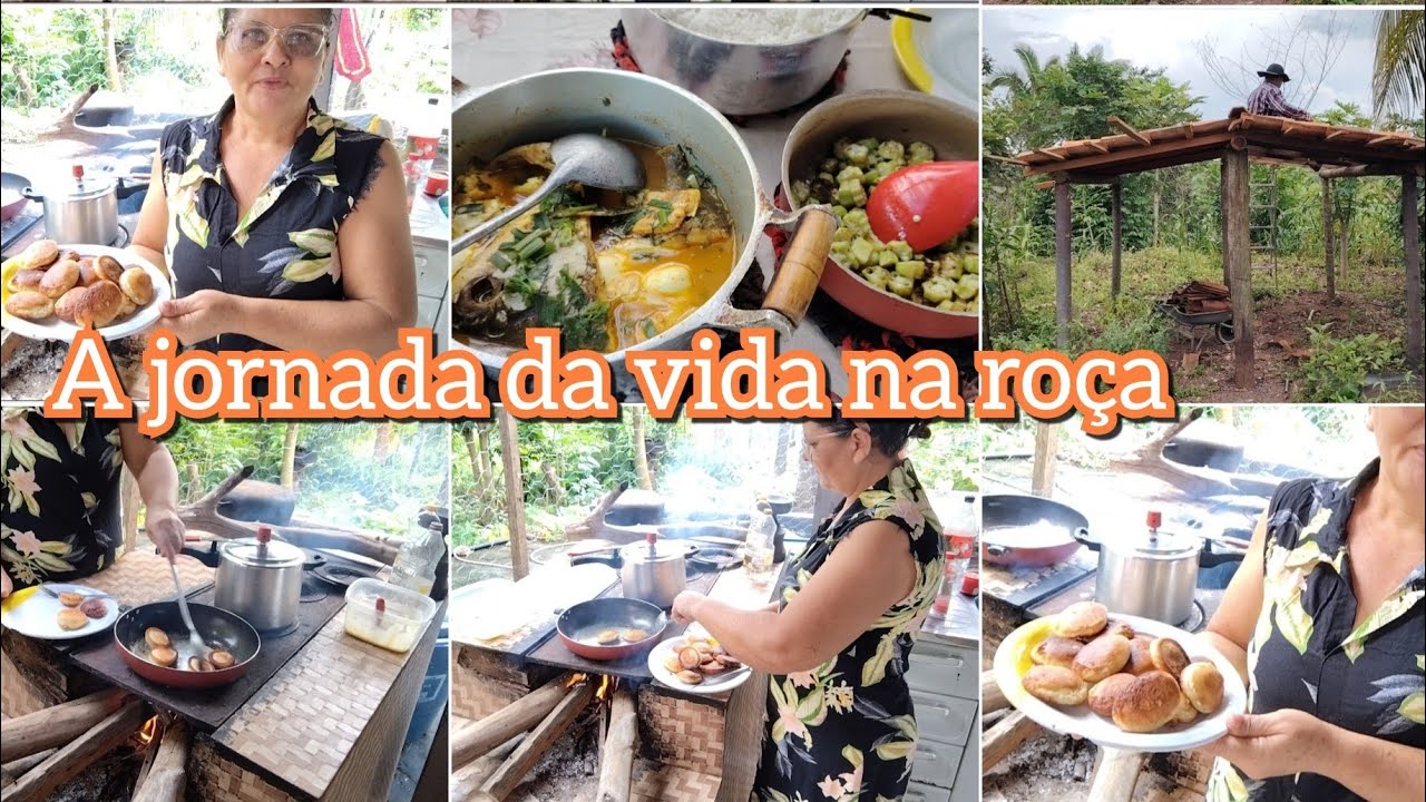 Bolinho tareco frito no fogão a lenha, fiz mingau de milho verde um dia bem especial aqui na roça 