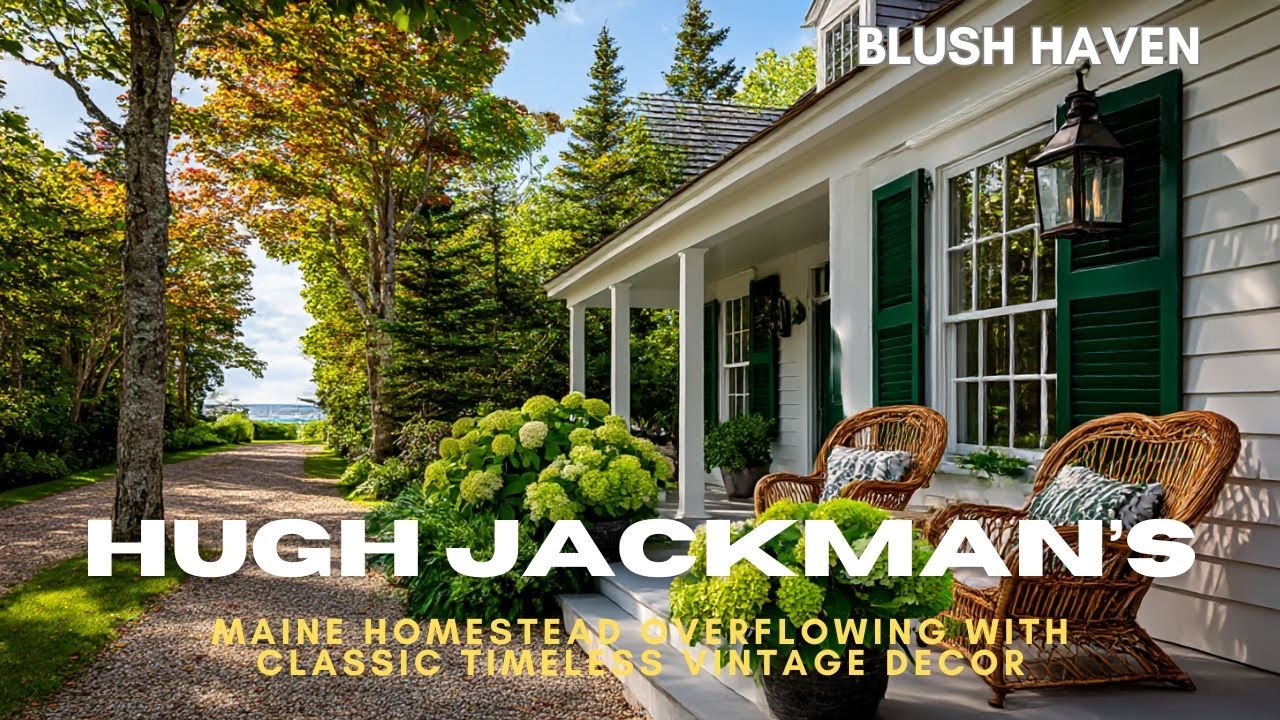 Усадьба Хью Джекмана в штате Мэн, наполненная классическим винтажным декором, неподвластным времени