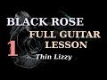 Black Rose Full Guitar Lesson/How to Play - Thin Lizzy Pt1