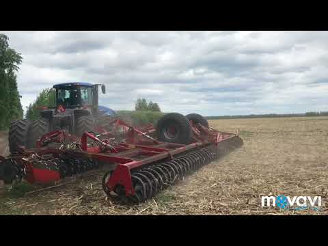 Обзор работы трактора New Holland T9 и дисковой бороны Horsch Joker RT