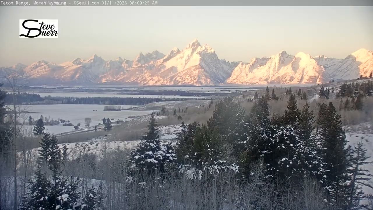 Teton Time Lapse of sunrise viewed from Buffalo Valley on January 11, 2026