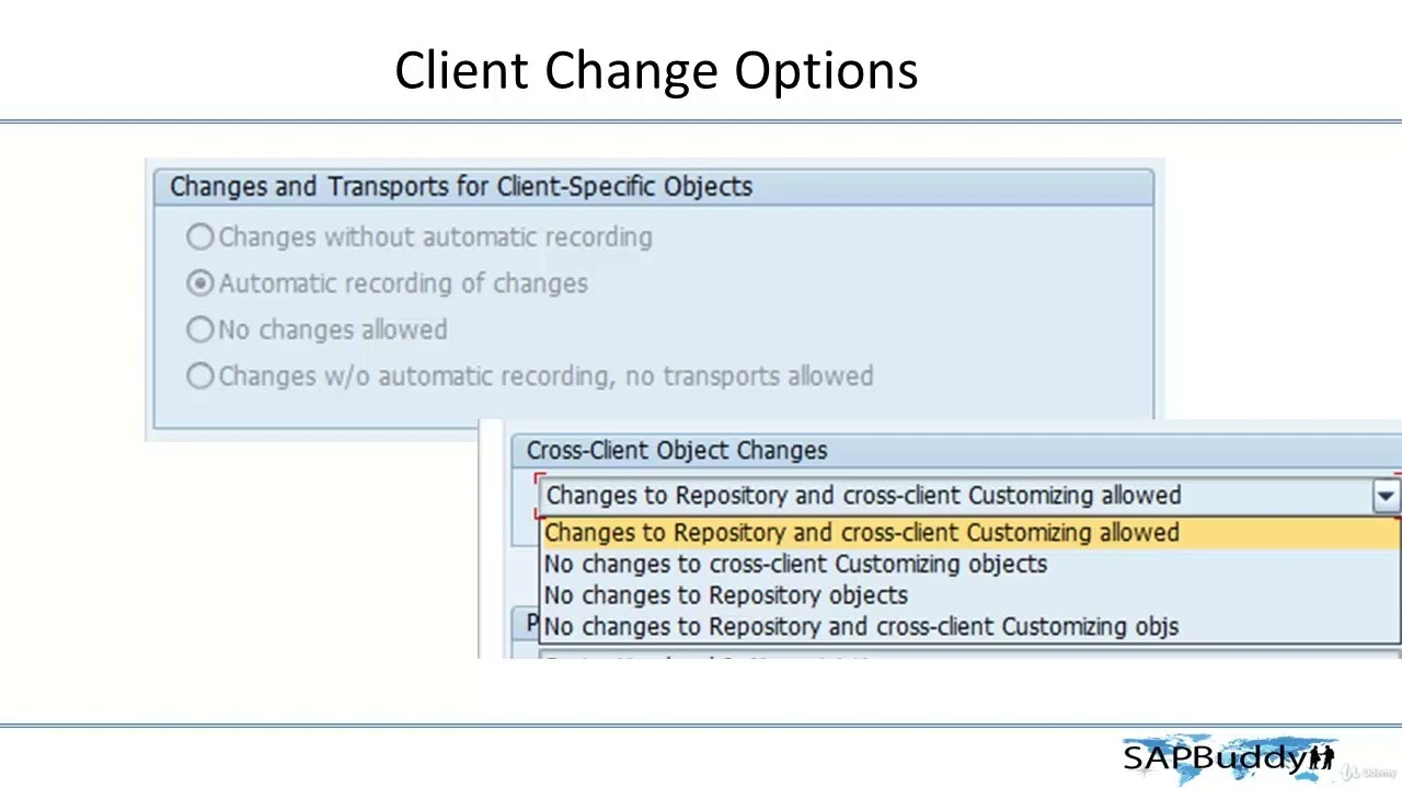SAP BASIS COURSE: Lec 34. System and Client options.