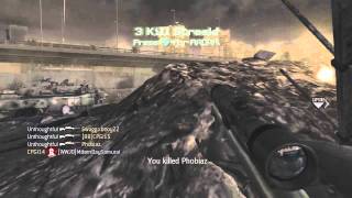 Quad Feed/Sniper Streak[CoD4]|HD PVR Quality Test.