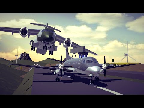 Runway Collisions, Helicopter Shootdowns & Airstrike Combat #7 | Besiege