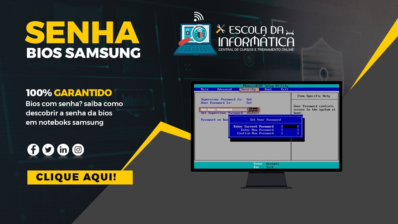 Descobrir Senha da Bios Notebook Samsung 2022 - YouTube
