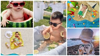 أفكار لوضعيات تصوير صيفية للأطفال ☀️📸 أفكار رائعة وجميلة لجلسات تصوير الأطفال screenshot 4