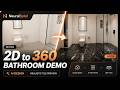 NeuralSplat Demo: Transforming 2D to 3DGS Bathroom Designs with AI
