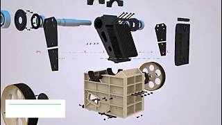 2436Jaw Crusher 3D Mechanical Animation,Stone Crusher Animation