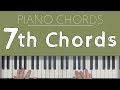 Piano chords major 7ths minor 7ths  dominant 7ths