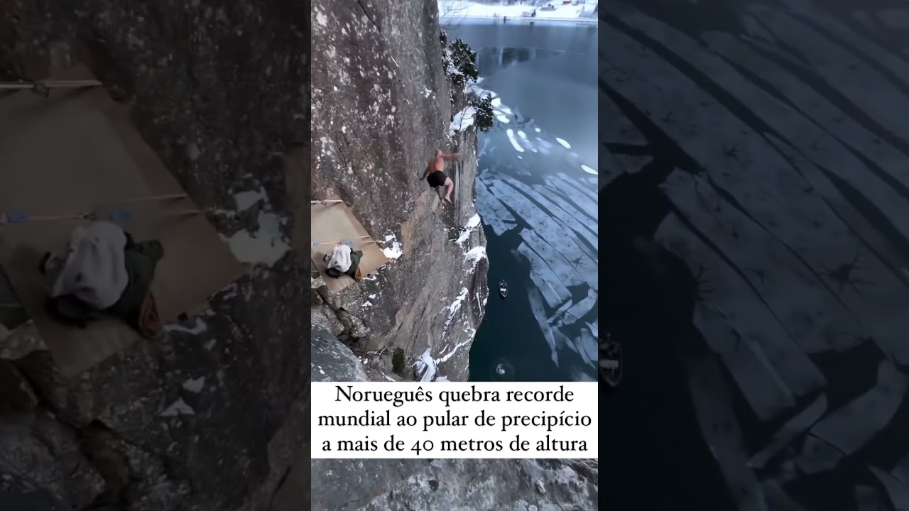 Salto da morte': norueguês quebra recorde mundial ao pular de precipício a  mais de 40 metros de altura; vídeo