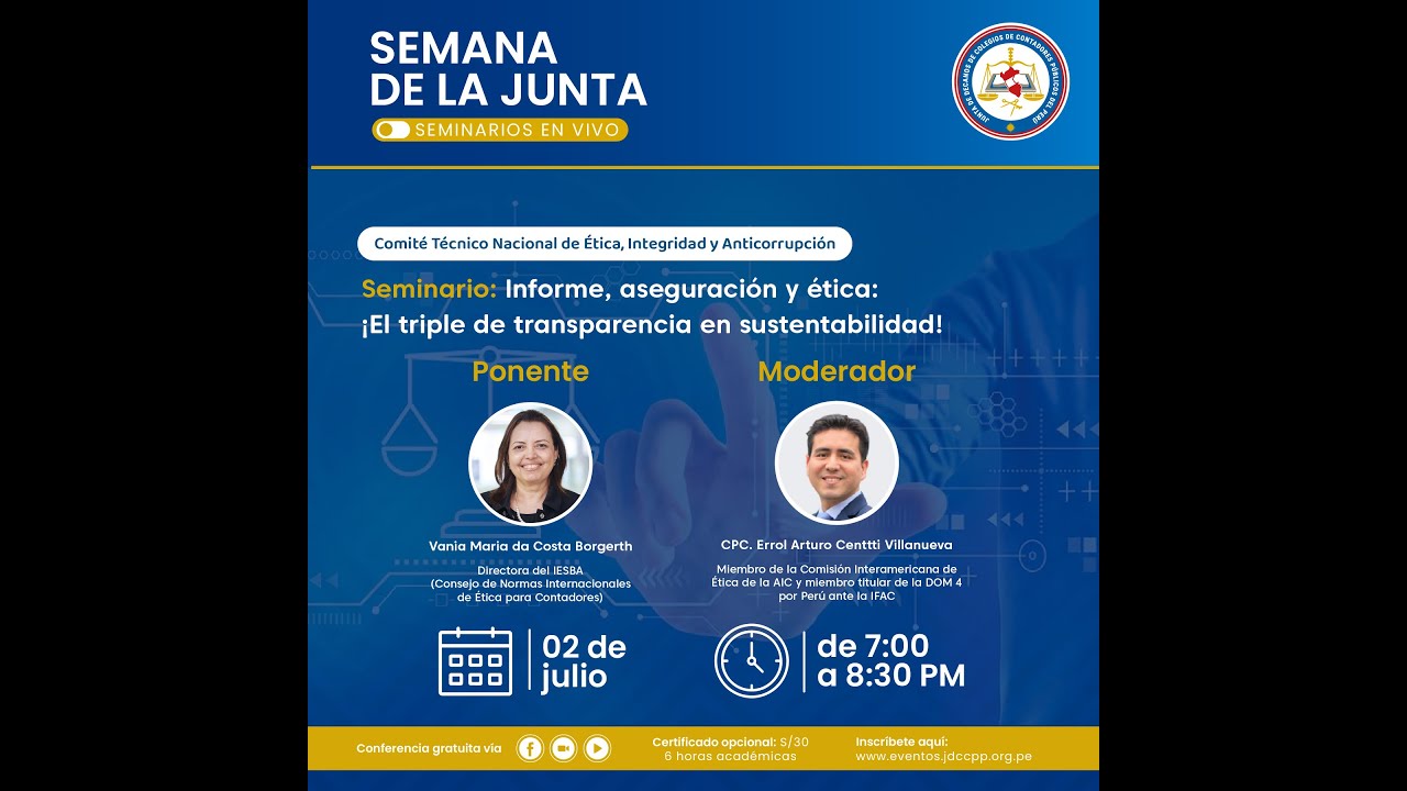 Seminario: Informe, aseguración y ética: ¡El triple de transparencia en sustentabilidad!