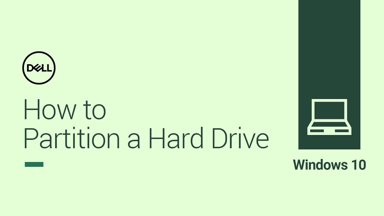 How to Partition a Hard Drive on Windows 10 (Official Dell Tech Support)