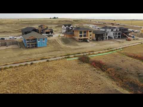 Aerial footage of new development in Coulee Ridge phase 1.