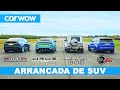 Lamborghini Urus vs Tesla Model X vs Mercedes-AMG G63 vs Range Rover Sport SVR - ARRANCADA