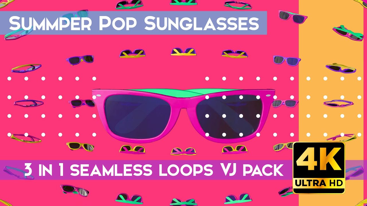Summer Pop Sunglasses VJ Loops