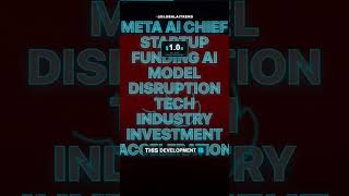 Meta AI Chief's Startup Raises $1.03 Billion, Appoints CEO #Shorts
