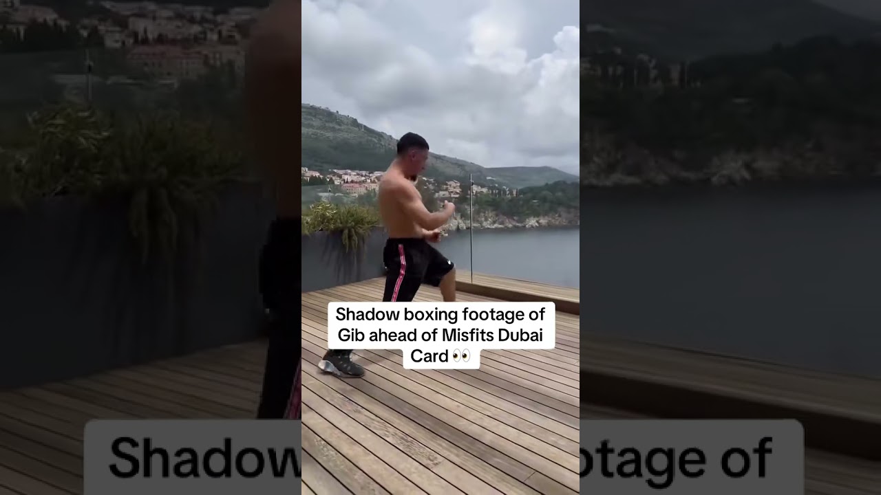 Shadow boxing footage of AnEsonGib ahead of the Misfits Dubai Card on December 20