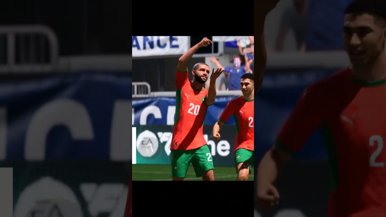El Kaabi equalizes for Morocco against France😮‍🔥⚽ #fc26 #shorts