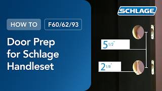 How To Prepare Your Door To Install a Schlage Handleset F60/F62/F93