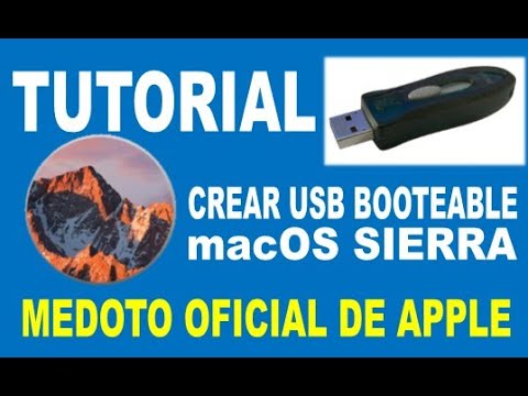 Crear USB booteable macOS Sierra | METODO OFICIAL, SIN PROGRAMAS EXTRAS - YouTube