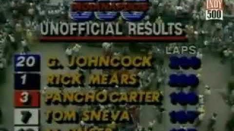 Rick Mears Wins First Indianapolis 500 May 27, 1979