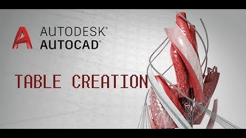 TABLE CREATION IN AUTOCAD - HINDI