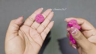 Cómo tejer una flor para llaveros / Flor tejida a crochet paso a paso