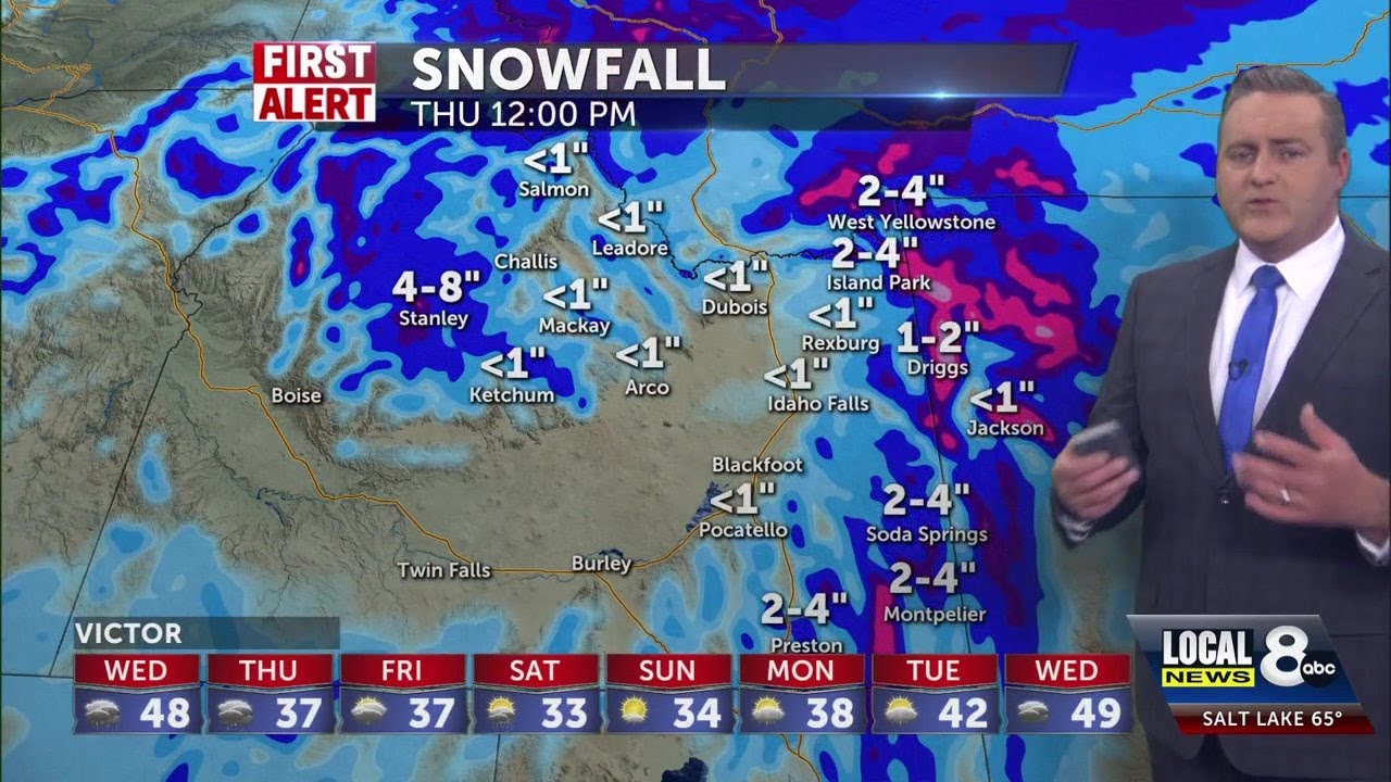 Rain chances for Wednesday, with more rain and snow for Thursday - YouTube
