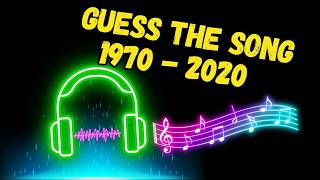 Guess the Hit Song - 1 Song from Each Year 1970-2020