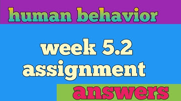 @Assignmentanswers1 Human behaviour week 5.2 assignment answers#swayam #nptel #answers