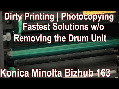 Dirty Printing  Konica Minolta Bizhub 163 | 211 | Solutions without removing the Drum Unit