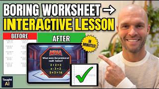 Turn ANY Worksheet Into an Interactive Lesson in Minutes (NotebookLM + Gemini)