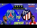 PSG da CONFUSÃO - ⚽😂 PSG X ATLETICO DE MADRI - UEFA CHAMPIONS LEAGUE - PES 2021 BMPES 7.9 14/09/22 .