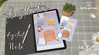 Study with me| digital aesthetic note taking | tab s7 FE screenshot 1