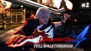 DEVIL MAY CRY 4 MISSION 2 WALKTHROUGH - NERO'S DEVIL BRINGER POWER & INTENSE FLAMING BOSS FIGHT