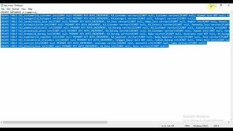 Tugas pemrograman web, membuat database dengan mysql