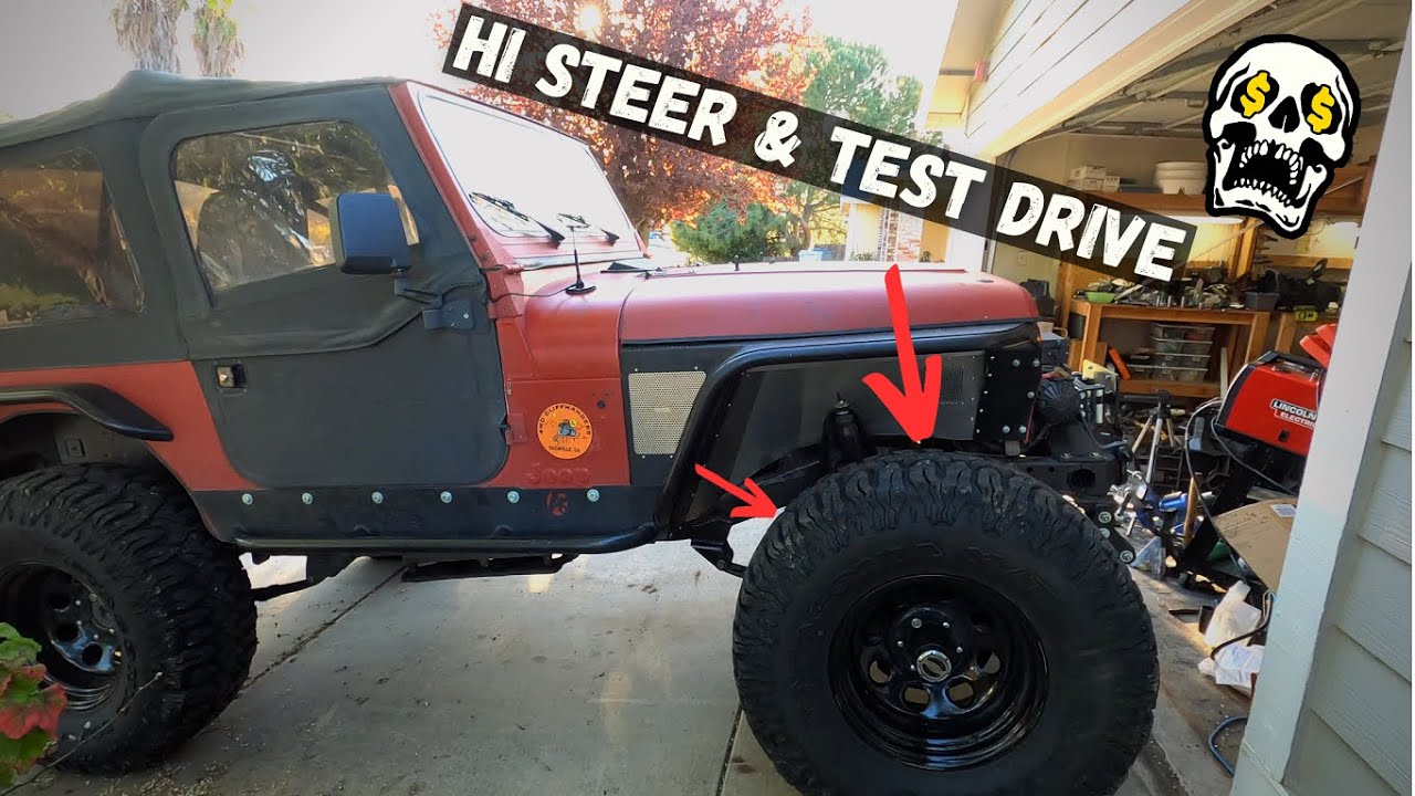 Old School Jeep Build (Part 11) | High Steer Knuckle & Test Drive!