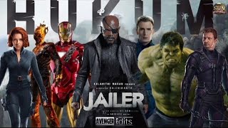 JAILER - Hukum Song | Avengers | Captain America | Iron Man | Thor | Hulk | Ghost Rider | #avengers