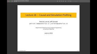 ECE 459 Lecture 28: Causal Profiling Profile