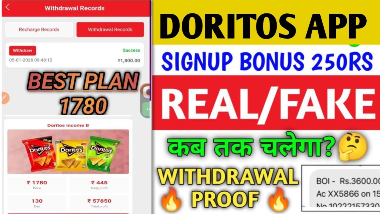 Doritos Earning app real or fake | doritos App payment proof | doritos App Real or Fake | 