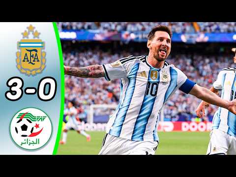 Argentina 3-0 Algeria - All Goals & Highlights | Messi Hat-trick