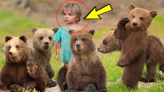 Маленькая девочка спасла медвежат от хищных волков и вот как они её отблагодарили...