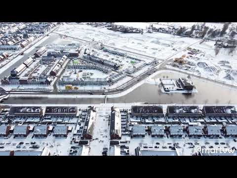 [4K] Sneeuw in Veenendaal Oost | dronebeelden