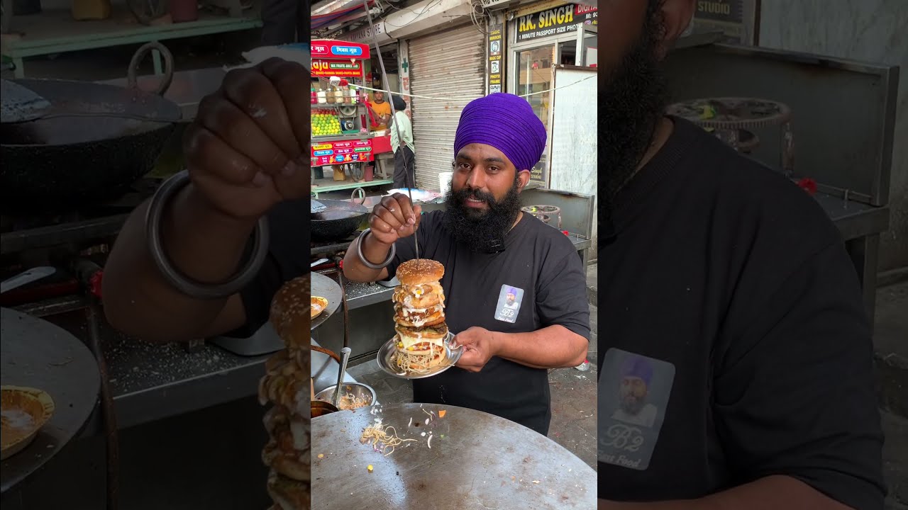 1 BURJ KHALIFA BURGER खाओ 😳😳 5100 /- CASH ले जाओ 🤑🤑 #shorts