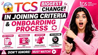 😱TCS Biggest Change in Joining Criteria Onboarding Process | TCS Xplore Camera Proctored Assessment