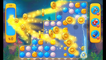 🦑 FishDom Level 113 – Match-3 Mayhem in the Aquarium! 🎉 🦑 フィッシュダム レベル113 – 水槽でのマッチ3大混乱！🎉