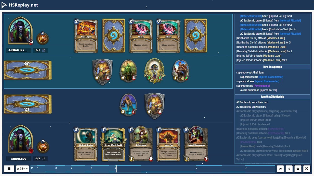 ProGaming Hearthstone, Combo Priest(2) vs Combo Priest(2) by